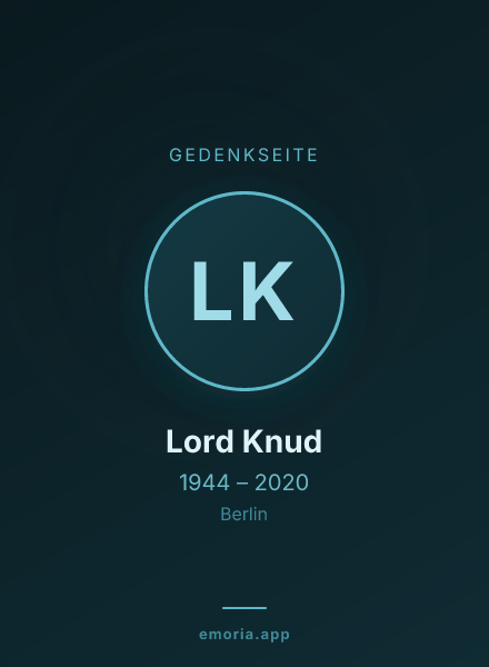 Gedenkportrait von Lord Knud