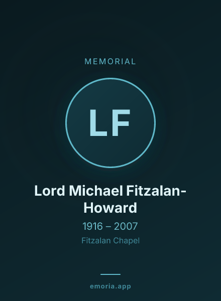 Memorial portrait of Lord Michael Fitzalan-Howard