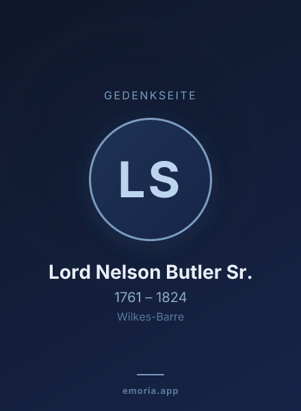 Gedenkportrait von Lord Nelson Butler Sr.