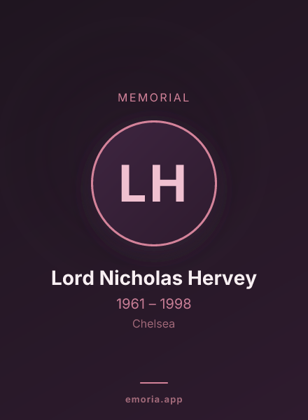 Memorial portrait of Lord Nicholas Hervey