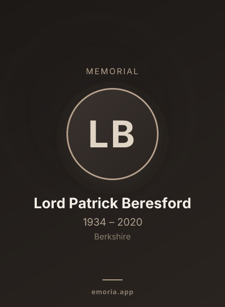 Memorial portrait of Lord Patrick Beresford