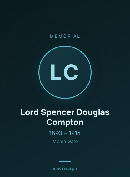 Memorial portrait of Lord Spencer Douglas Compton
