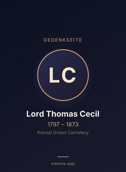Gedenkportrait von Lord Thomas Cecil