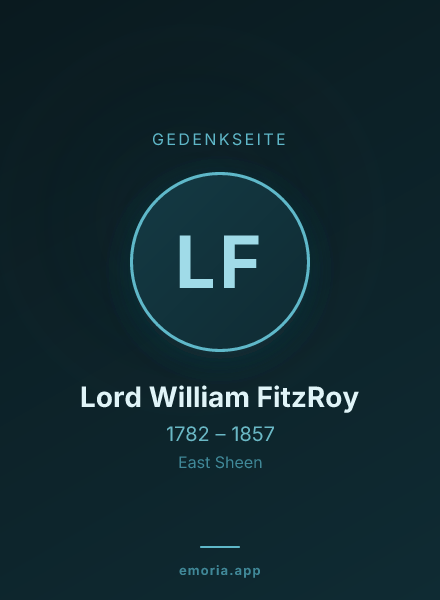 Gedenkportrait von Lord William FitzRoy