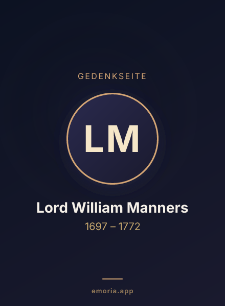 Gedenkportrait von Lord William Manners