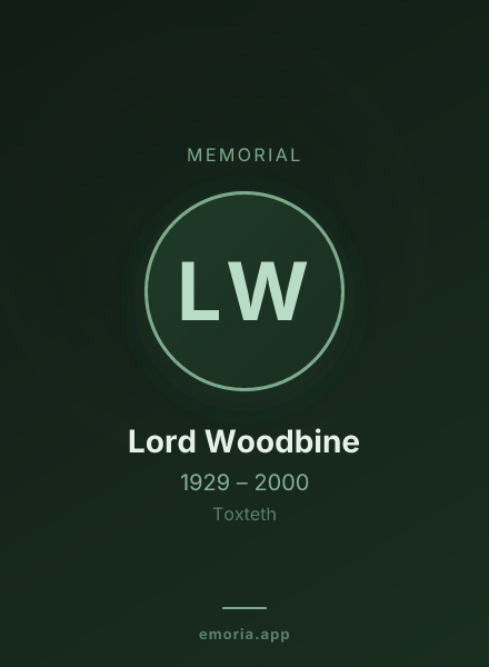 Memorial portrait of Lord Woodbine