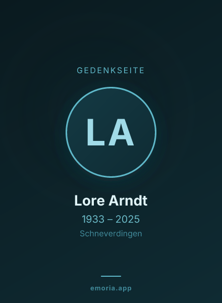Gedenkportrait von Lore Arndt