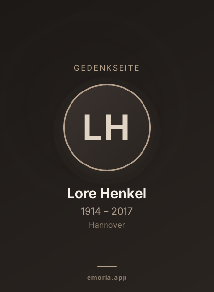 Gedenkportrait von Lore Henkel