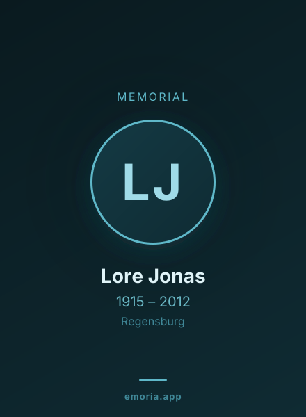 Memorial portrait of Lore Jonas