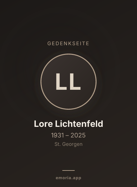 Gedenkportrait von Lore Lichtenfeld