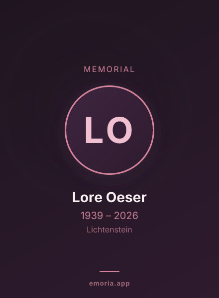 Memorial portrait of Lore Oeser