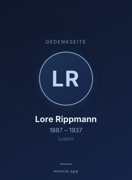 Gedenkportrait von Lore Rippmann
