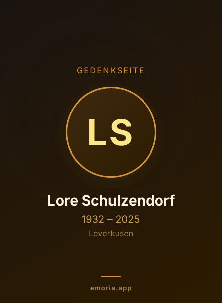 Gedenkportrait von Lore Schulzendorf