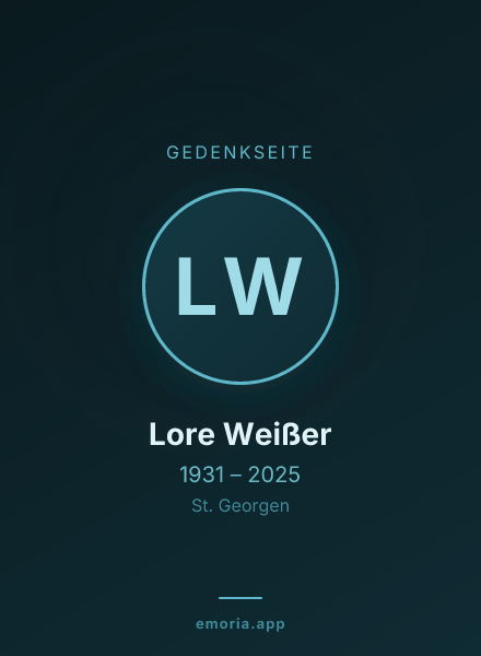 Gedenkportrait von Lore Weißer