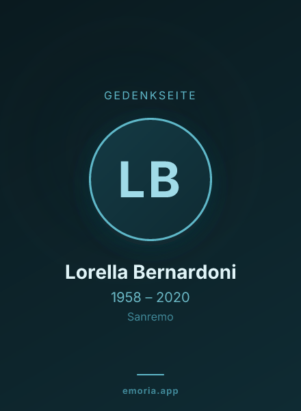 Gedenkportrait von Lorella Bernardoni