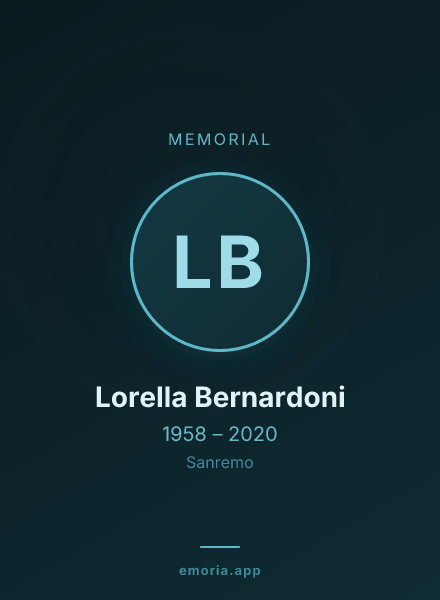 Memorial portrait of Lorella Bernardoni