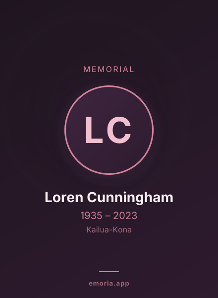 Memorial portrait of Loren Cunningham