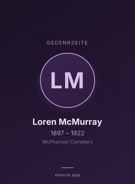Gedenkportrait von Loren McMurray