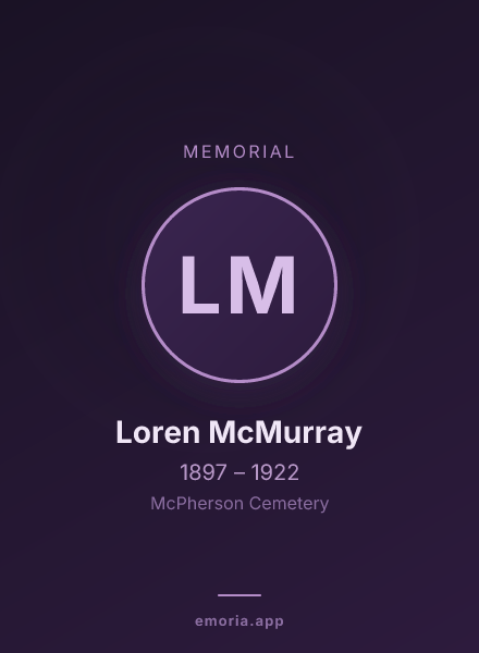 Memorial portrait of Loren McMurray