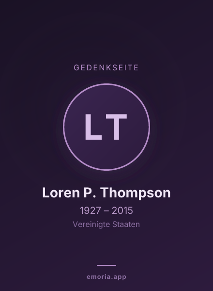 Gedenkportrait von Loren P. Thompson