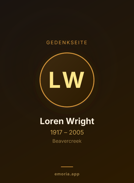 Gedenkportrait von Loren Wright