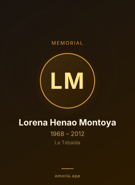 Memorial portrait of Lorena Henao Montoya