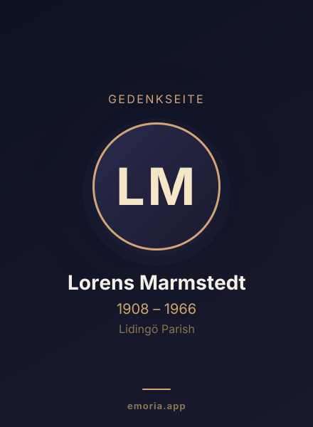 Gedenkportrait von Lorens Marmstedt