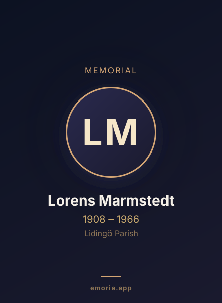 Memorial portrait of Lorens Marmstedt