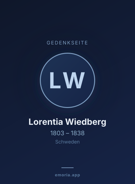Gedenkportrait von Lorentia Wiedberg