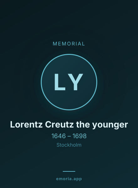 Memorial portrait of Lorentz Creutz the younger