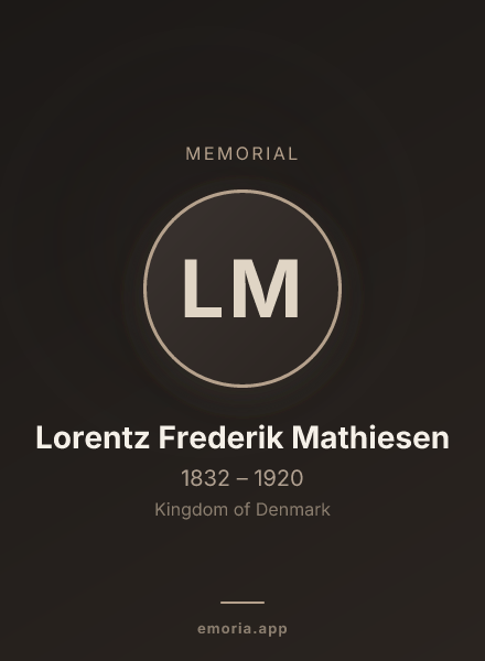 Memorial portrait of Lorentz Frederik Mathiesen