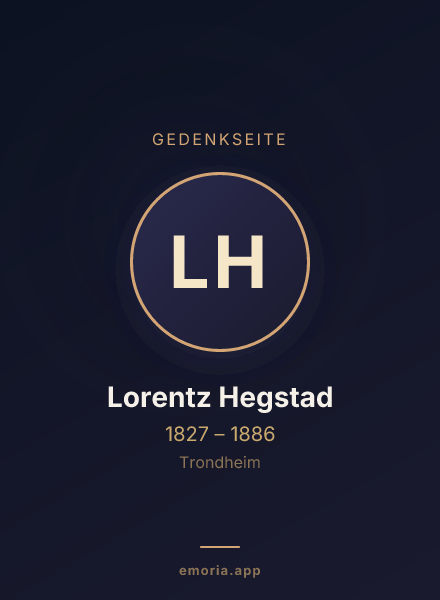 Gedenkportrait von Lorentz Hegstad