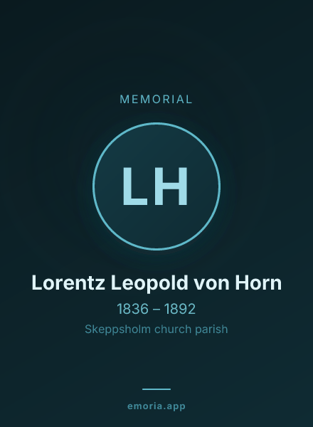 Memorial portrait of Lorentz Leopold von Horn