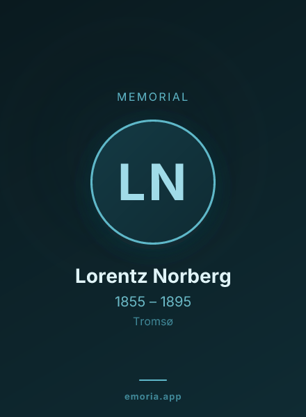 Memorial portrait of Lorentz Norberg