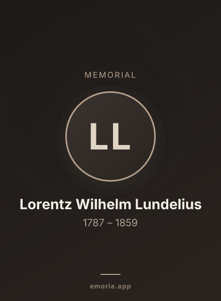 Memorial portrait of Lorentz Wilhelm Lundelius
