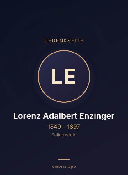 Gedenkportrait von Lorenz Adalbert Enzinger