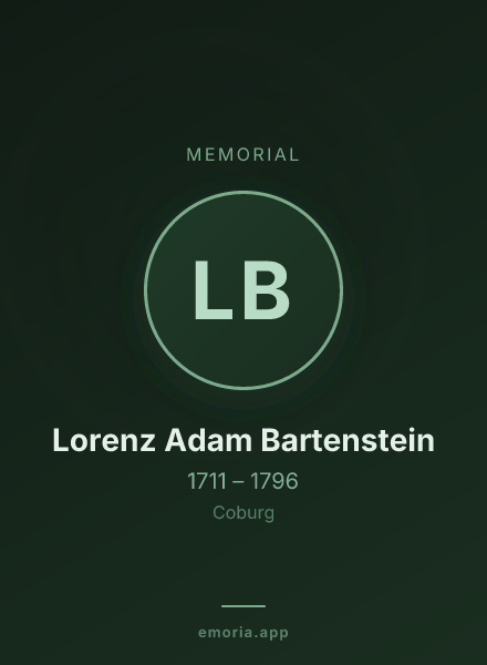 Memorial portrait of Lorenz Adam Bartenstein