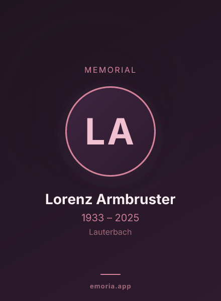 Memorial portrait of Lorenz Armbruster
