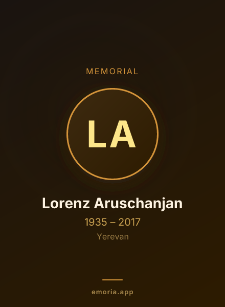Memorial portrait of Lorenz Aruschanjan