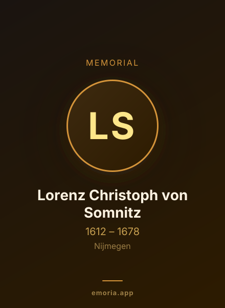Memorial portrait of Lorenz Christoph von Somnitz