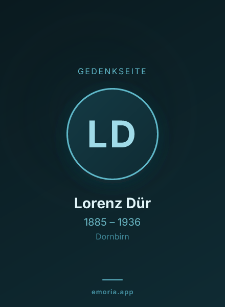 Gedenkportrait von Lorenz Dür