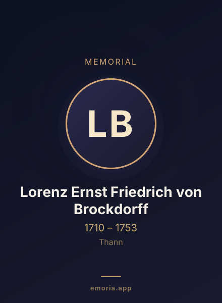 Memorial portrait of Lorenz Ernst Friedrich von Brockdorff