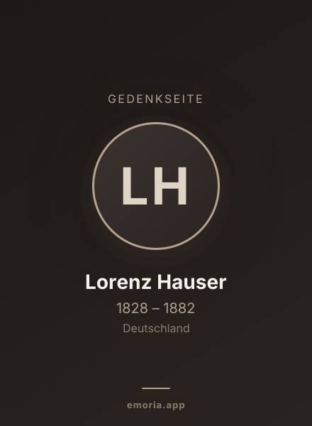 Gedenkportrait von Lorenz Hauser