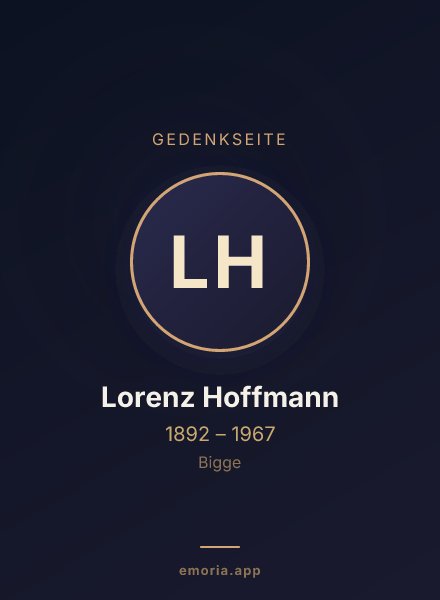 Gedenkportrait von Lorenz Hoffmann