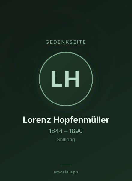 Gedenkportrait von Lorenz Hopfenmüller