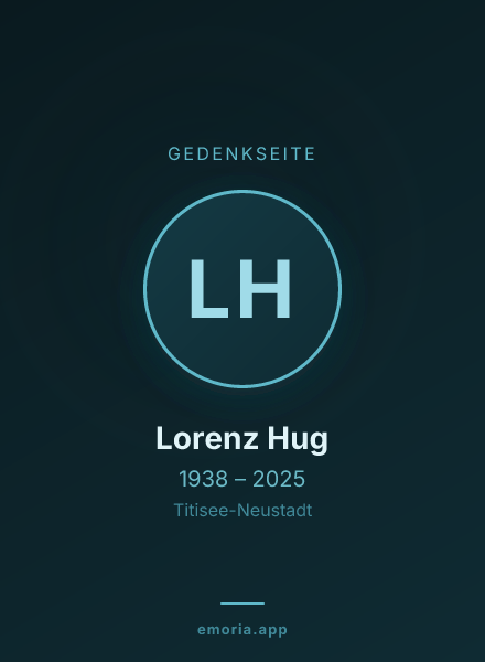 Gedenkportrait von Lorenz Hug