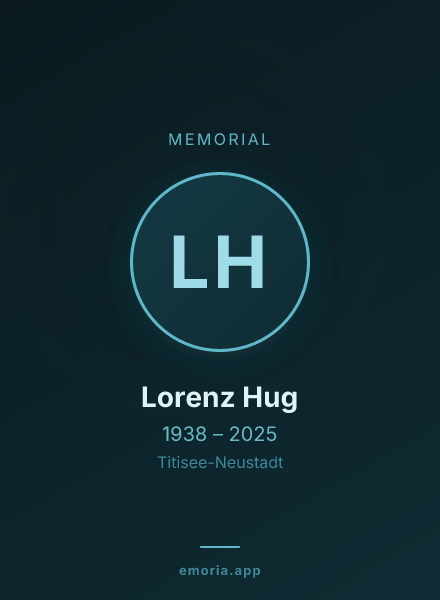 Memorial portrait of Lorenz Hug