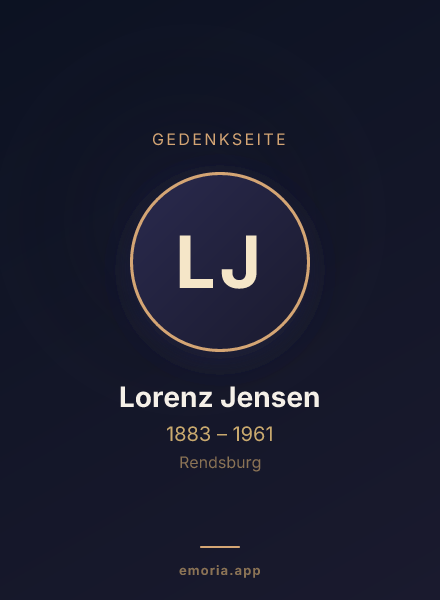 Gedenkportrait von Lorenz Jensen