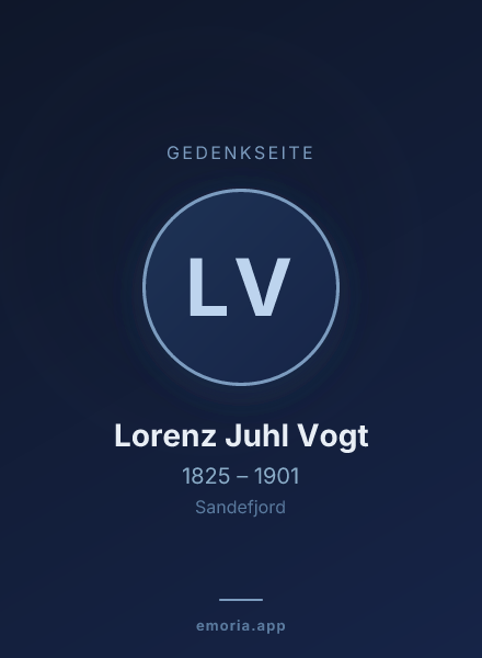Gedenkportrait von Lorenz Juhl Vogt
