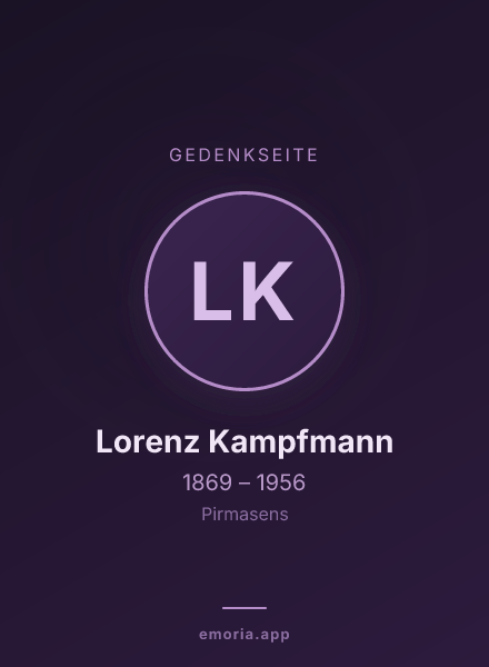 Gedenkportrait von Lorenz Kampfmann